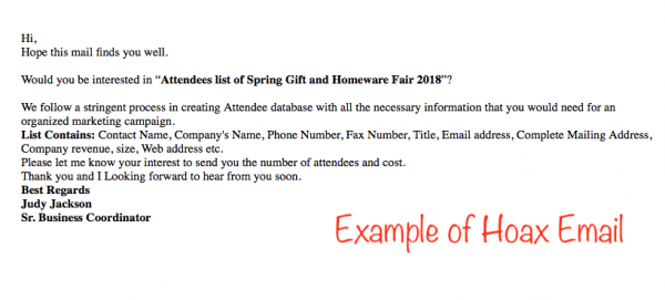 gift fair spam email2